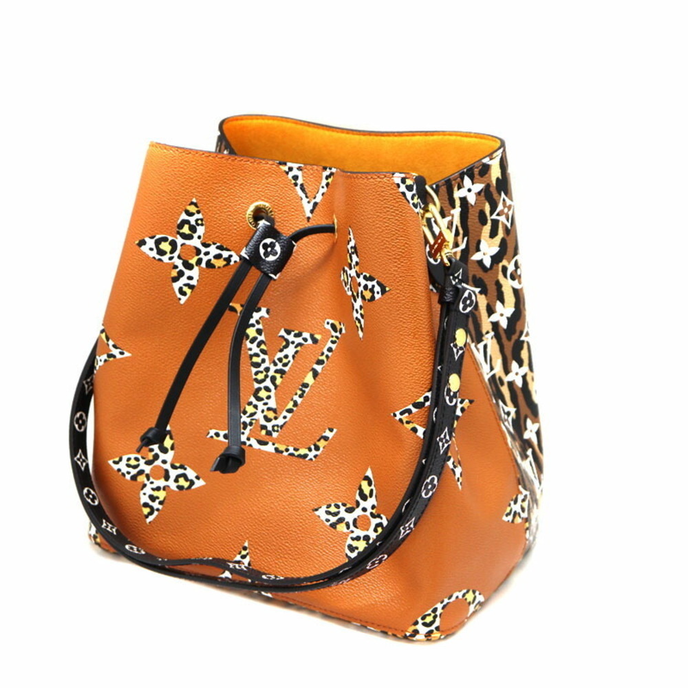 LOUIS VUITTON NeoNoe Monogram Jungle Orange Brown Shoulder Bag LV